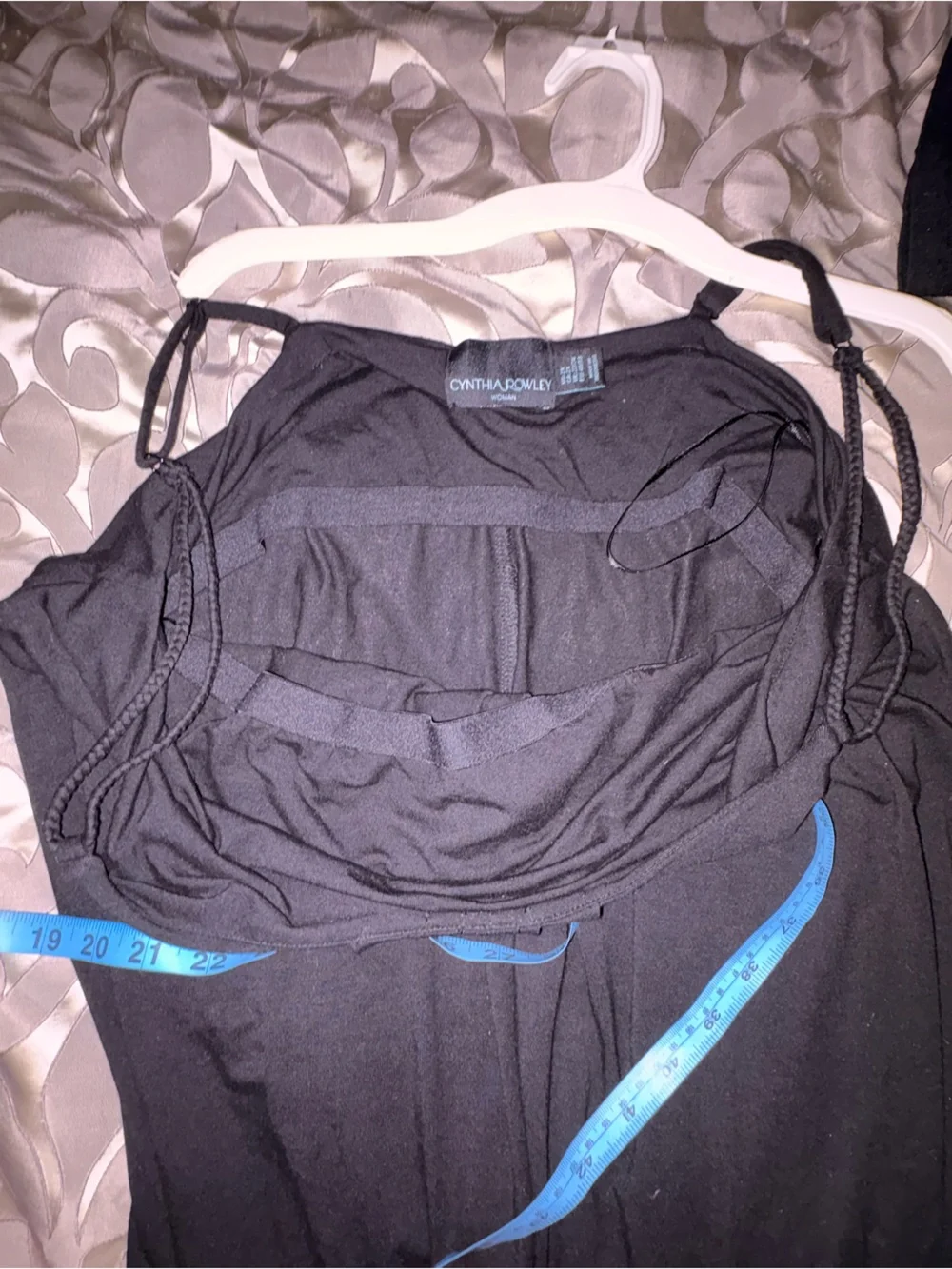 RARE Cynthia Rowley 2X Black Hi Lo Maxi with shelf bra, adjustable straps - Picture 9 of 11